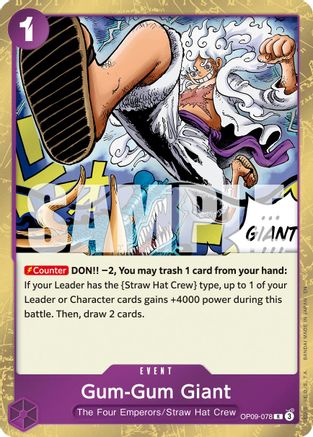 Gum-Gum Giant (Reprint) (OP09-078) (Foil)