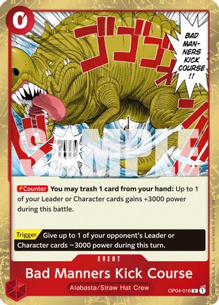 Bad Manners Kick Course (Reprint) (OP04-016) (Foil)