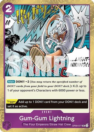Gum-Gum Lightning (Pirate Foil) (OP09-077) (Foil)