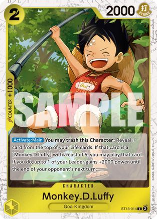 Monkey.D.Luffy - ST13-014 (Pirate Foil) (ST13-014) (Foil)