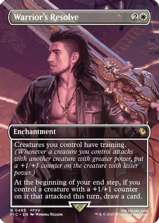 Warrior's Resolve (Borderless) (FIC-465) (Foil)