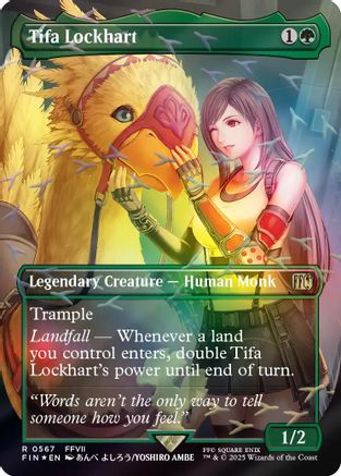 Tifa Lockhart (Borderless) (Chocobo Track Foil) (FIN-567)