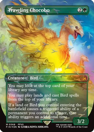 Traveling Chocobo (Borderless) (Chocobo Track Foil) (FIN-568)