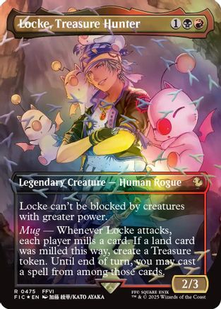 Locke, Treasure Hunter (Borderless) (Chocobo Track Foil) (FIC-475)