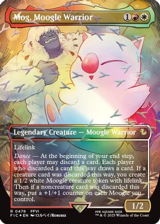 Mog, Moogle Warrior (Borderless) (Chocobo Track Foil) (FIC-476)