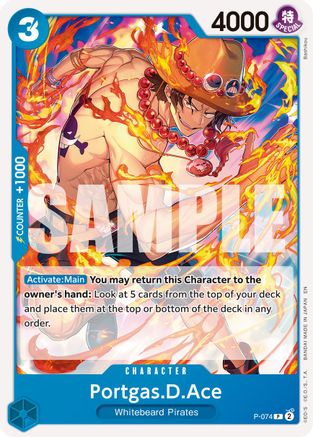 Portgas.D.Ace - P-074 (Pirate Foil) (P-074) (Foil)