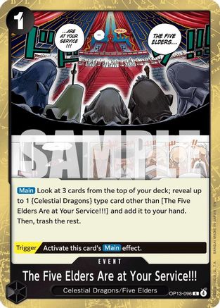 The Five Elders Are at Your Service!!! (OP13-096) (Foil)