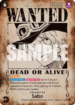 Sabo (120) (Wanted Poster) (OP13-120) (Foil)