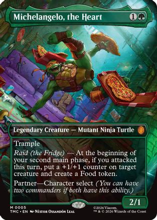 Michelangelo, the Heart (0005) (Borderless) (TMC-005) (Foil)