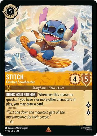 Stitch - Carefree Snowboarder (11-007)