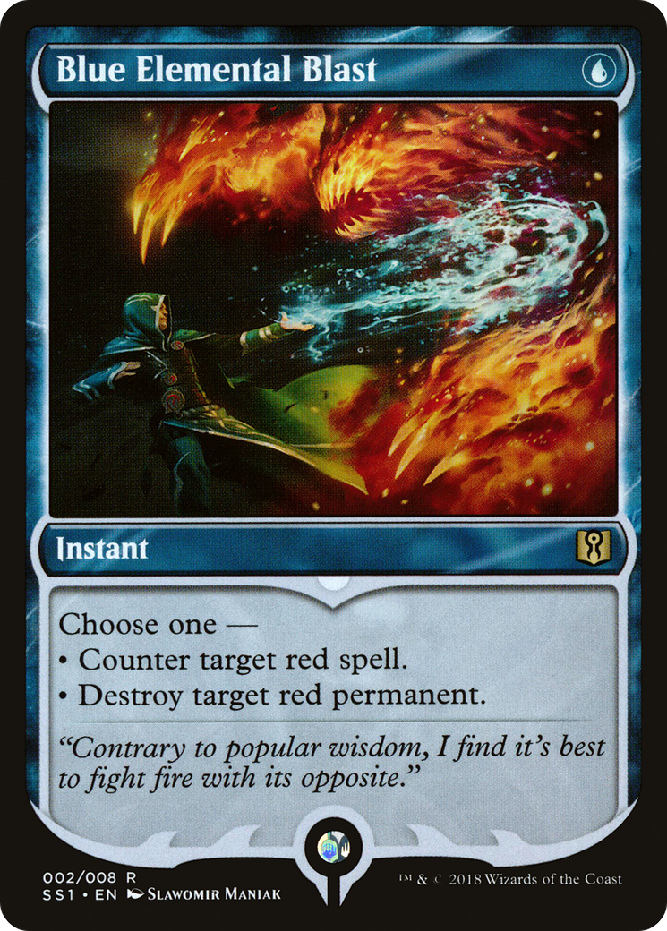 Blue Elemental Blast (SS1-002) (Foil)