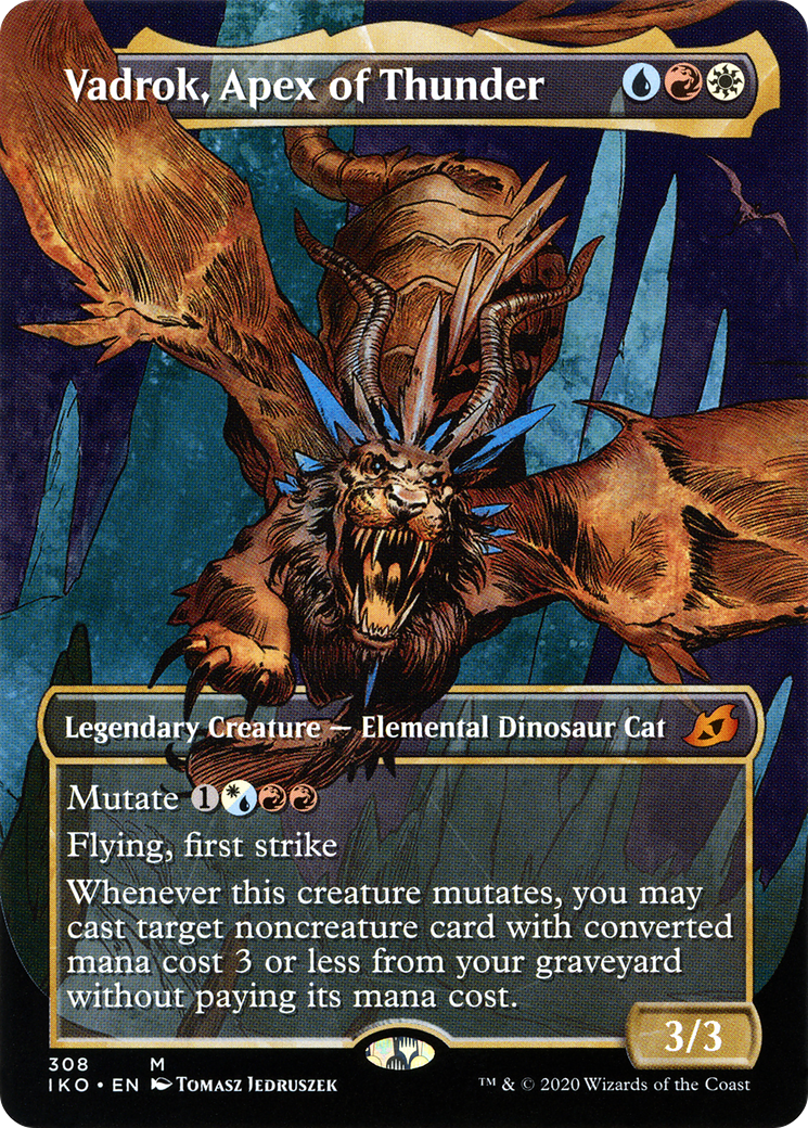 Vadrok, Apex of Thunder (IKO-308) (Showcase) (Borderless) (Foil)