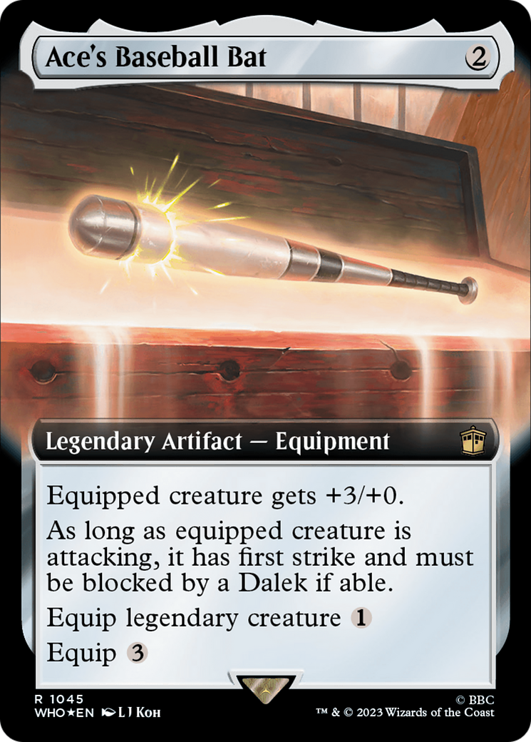 Ace's Baseball Bat (WHO-1045) (Extended Art) (Surge Foil)