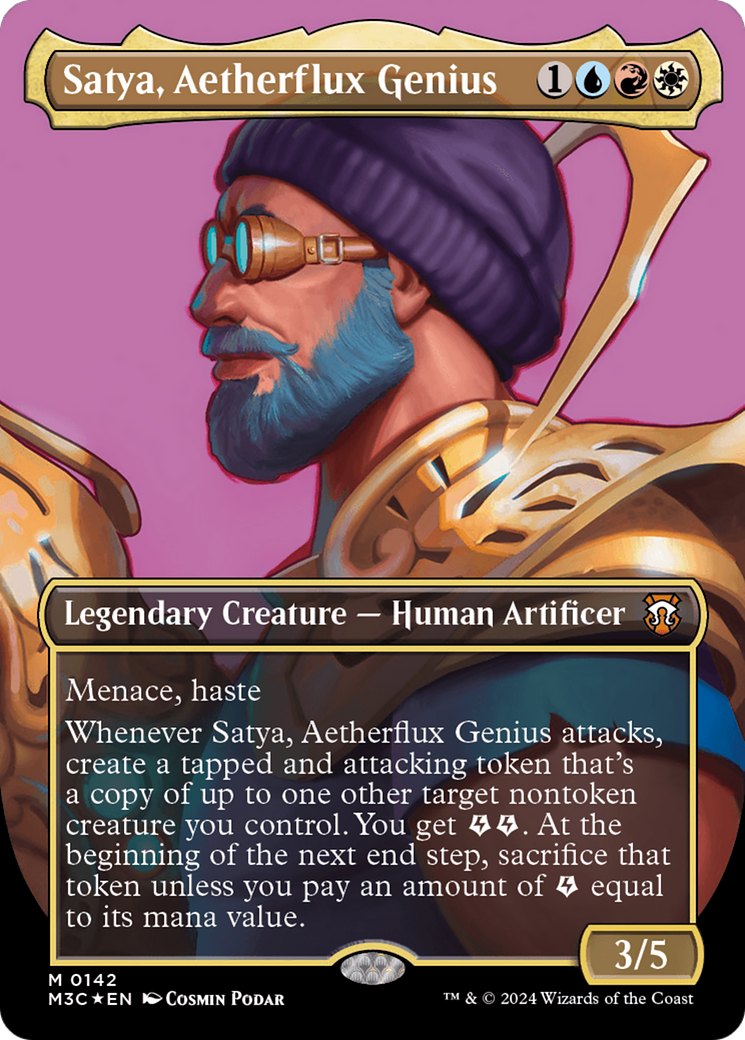Satya, Aetherflux Genius (M3C-142) (Borderless) (Foil)