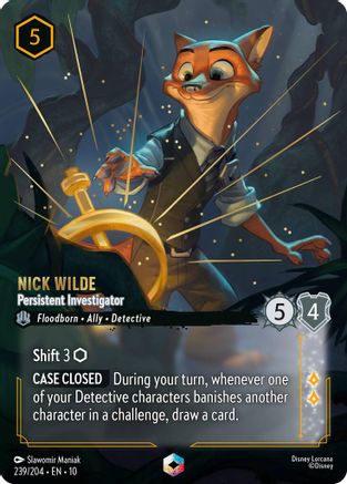 Nick Wilde - Persistent Investigator (Enchanted) (10-239) (Holofoil)