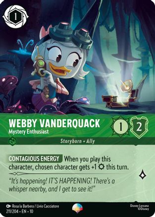 Webby Vanderquack - Mystery Enthusiast (Epic) (10-211) (Holofoil)
