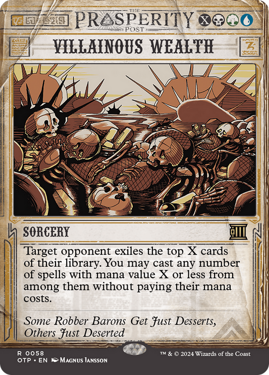 Villainous Wealth (OTP-058) (Showcase) (Borderless) (Foil)