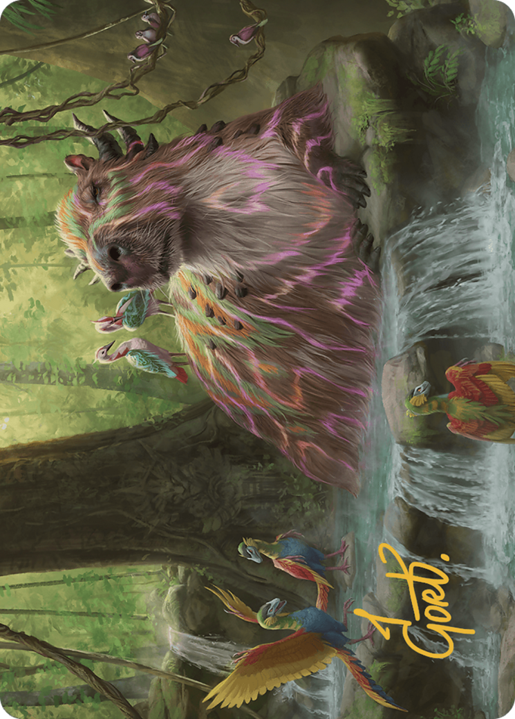 Basking Capybara Art Card (ALCI-022) (Gold-Stamped Signature)