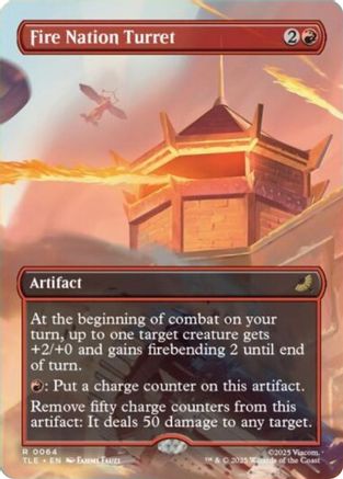 Fire Nation Turret (Borderless) (TLE-064) (Foil)