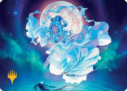 Yue, the Moon Spirit Art Card (Gold-Stamped Planeswalker Symbol) (ASTLA-007)