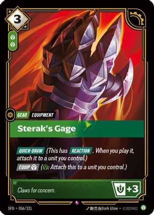 Sterak's Gage (SFD-056) (Foil)