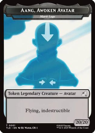Aang, Awoken Avatar - Marit Lage // Treasure Double-Sided Token (TLE-1 // 22)
