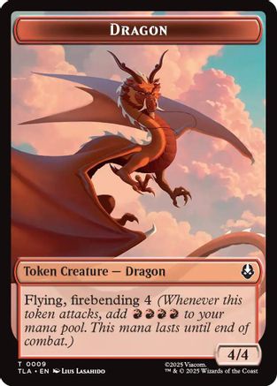 Dragon // Food (0019) Double-Sided Token (TLA-9 // 19) (Foil)