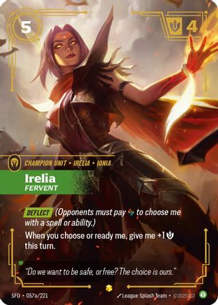 Irelia - Fervent (Alternate Art) (SFD-057a) (Foil)