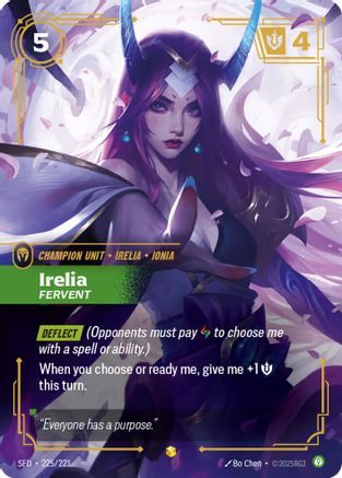 Irelia - Fervent (Overnumbered) (SFD-225) (Foil)