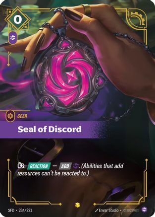 Seal of Discord (Overnumbered) (SFD-234) (Foil)