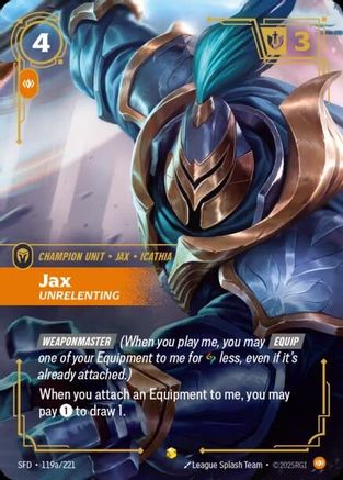 Jax - Unrelenting (Alternate Art) (SFD-119a) (Foil)