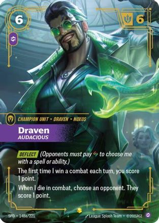 Draven - Audacious (Alternate Art) (SFD-148a) (Foil)