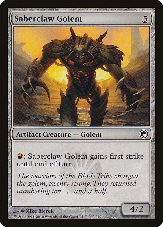 Saberclaw Golem (SOM-200) (Foil)