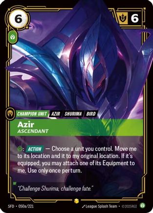 Azir - Ascendant (Alternate Art) (SFD-050a) (Foil)