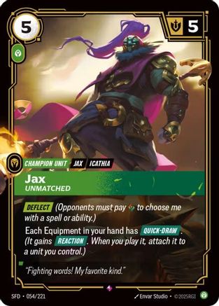 Jax - Unmatched (SFD-054) (Foil)