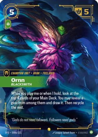 Ornn - Blacksmith (Alternate Art) (SFD-058a) (Foil)