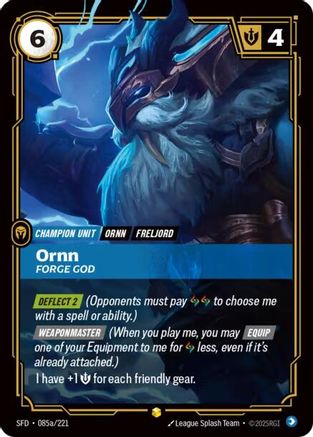 Ornn - Forge God (Alternate Art) (SFD-085a) (Foil)
