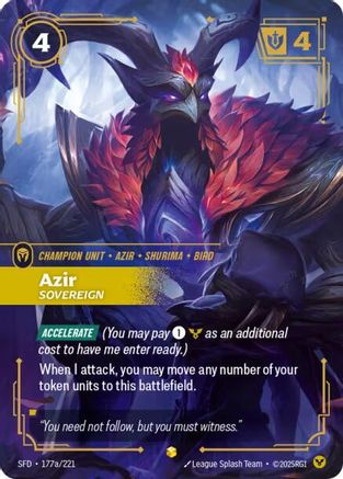 Azir - Sovereign (Alternate Art) (SFD-177a) (Foil)