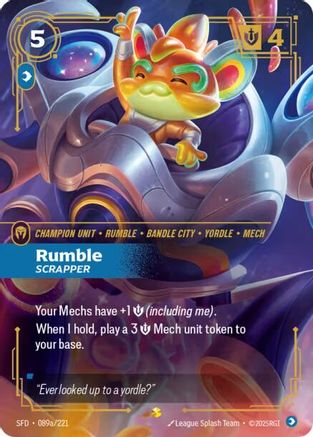 Rumble - Scrapper (Alternate Art) (SFD-089a) (Foil)