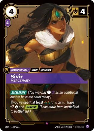 Sivir - Mercenary (SFD-143) (Foil)