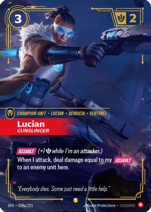 Lucian - Gunslinger (Alternate Art) (SFD-028a) (Foil)