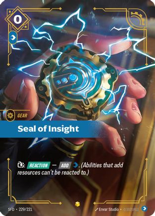 Seal of Insight (Overnumbered) (SFD-229) (Foil)