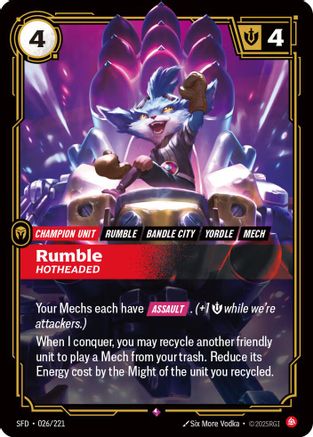 Rumble - Hotheaded (SFD-026) (Foil)