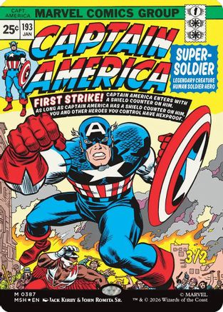 Captain America, Super-Soldier (Borderless) (MSH-387) (Foil)