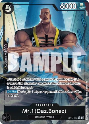 Mr. 1 (Daz.Bonez) (Alternate Art) (OP14-090) (Foil)