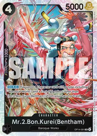 Mr.2.Bon.Kurei (Bentham) (OP14-091) (Foil)