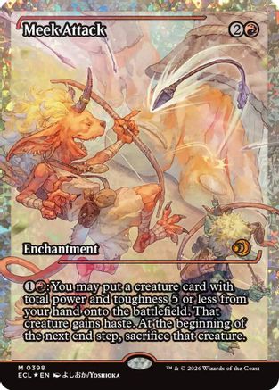 Meek Attack (398) (Showcase) (Fracture Foil) (ECL-398)