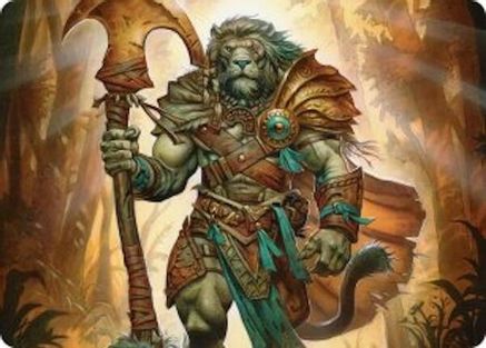Ajani, Outland Chaperone Art Card (ASECL-028)