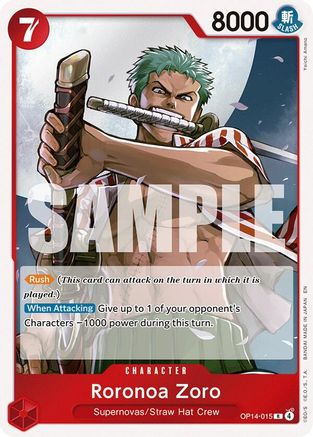 Roronoa Zoro (OP14-015) (Foil)