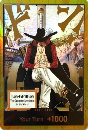 DON!! Card (Dracule Mihawk) (Gold) (OP14) (Foil)